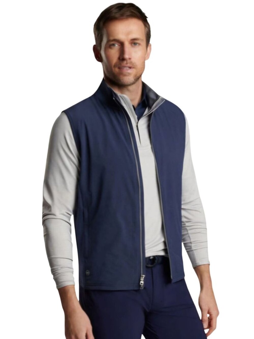 Peter Millar Crown Crafted Solstice Performance Hybrid Full Zip Vest Navy Size M